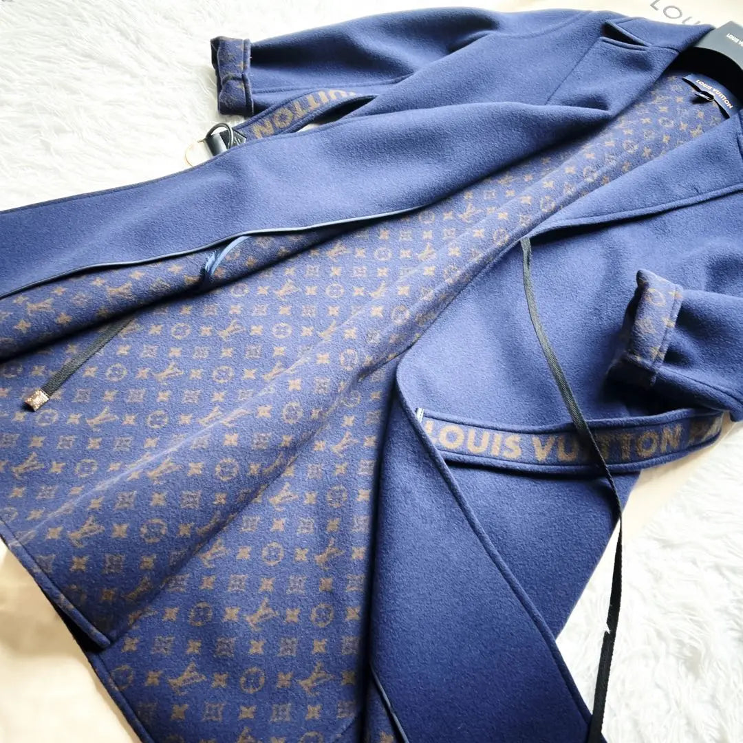 LOUIS VUITTON Vuitton Monogram Double Face Coat