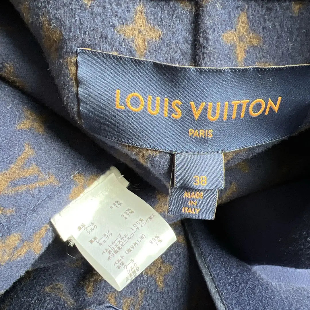 LOUIS VUITTON Vuitton Monogram Double Face Coat