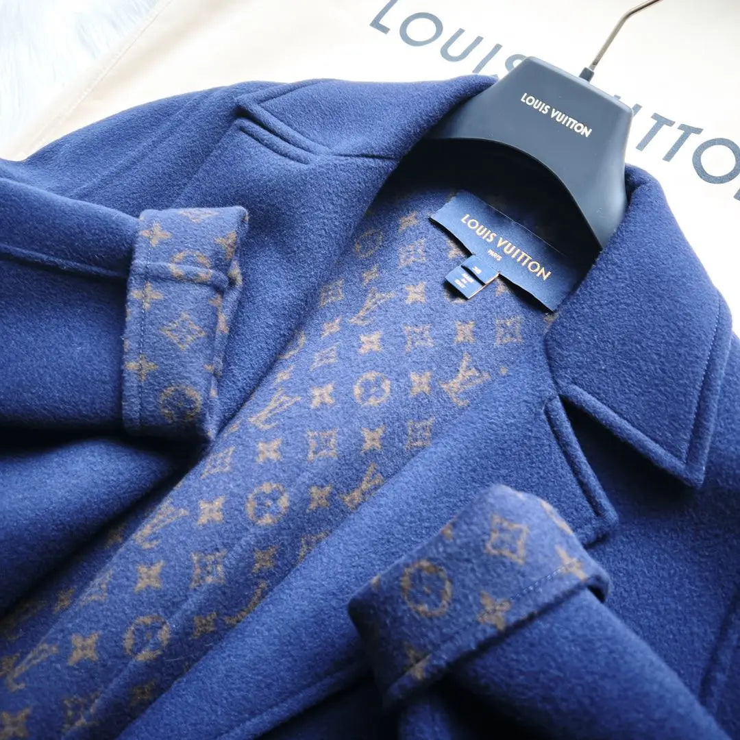 LOUIS VUITTON Vuitton Monogram Double Face Coat