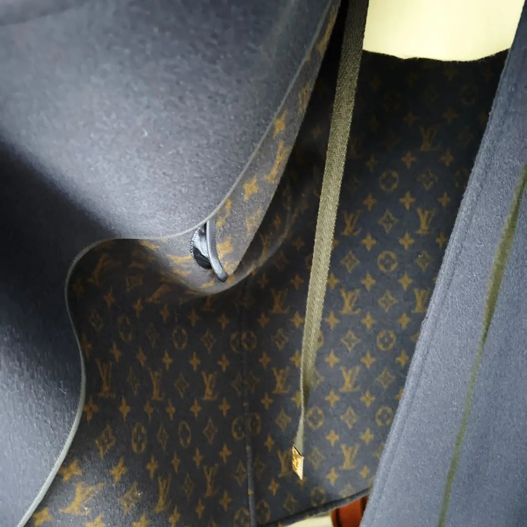 LOUIS VUITTON Vuitton Monogram Double Face Coat