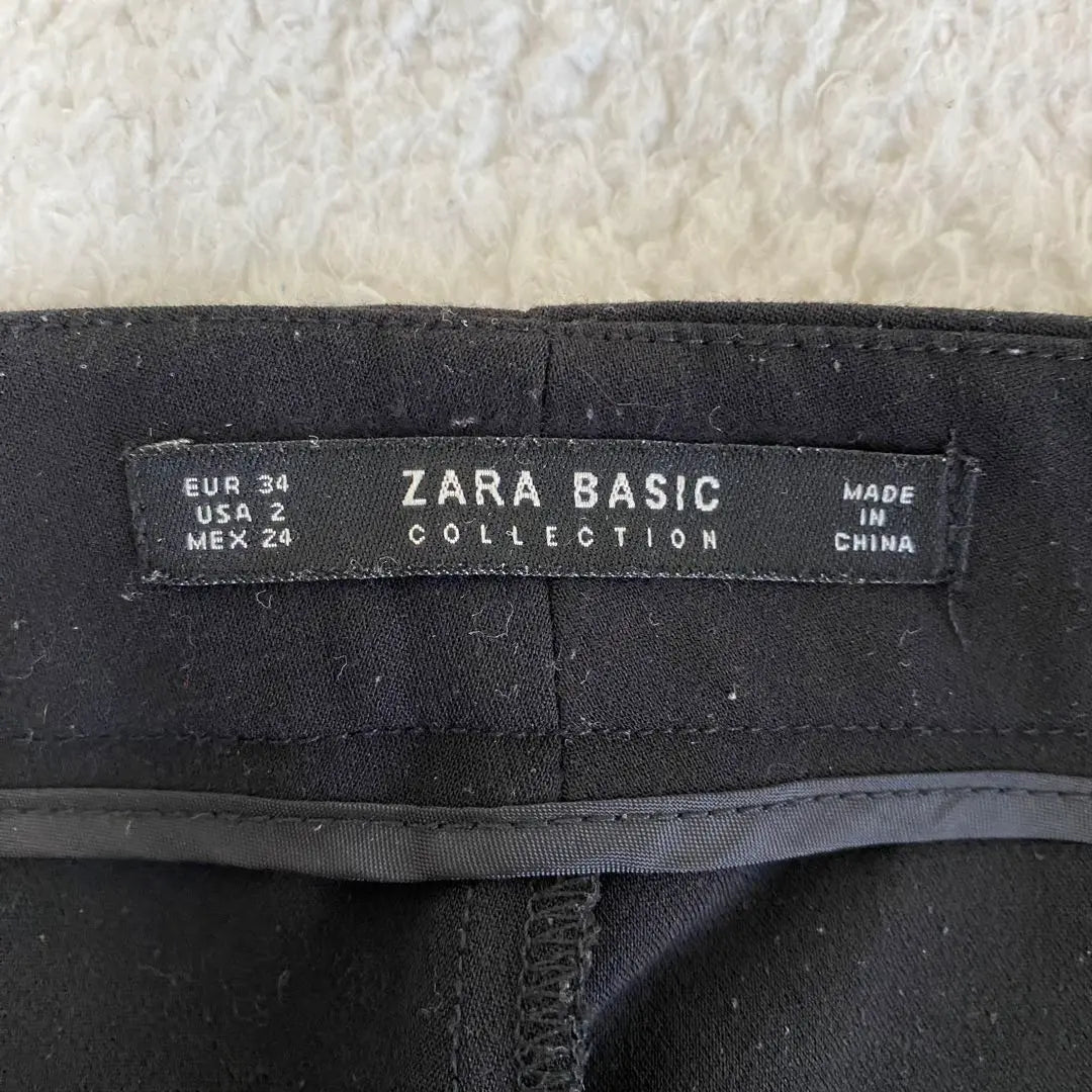 [ZARA COLLECTION] Pantalones pitillo de talle alto [USA2] Negro