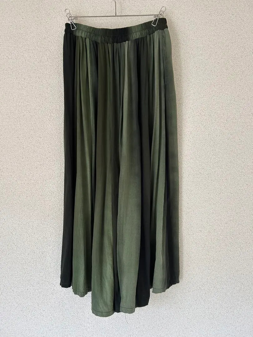 Olive Green Pleated Gaucho Pants