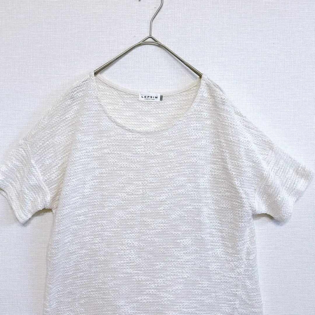 [LEPSIM] Summer knit short sleeve cut and sew Normcore Spring/Summer outfit Loose-draw