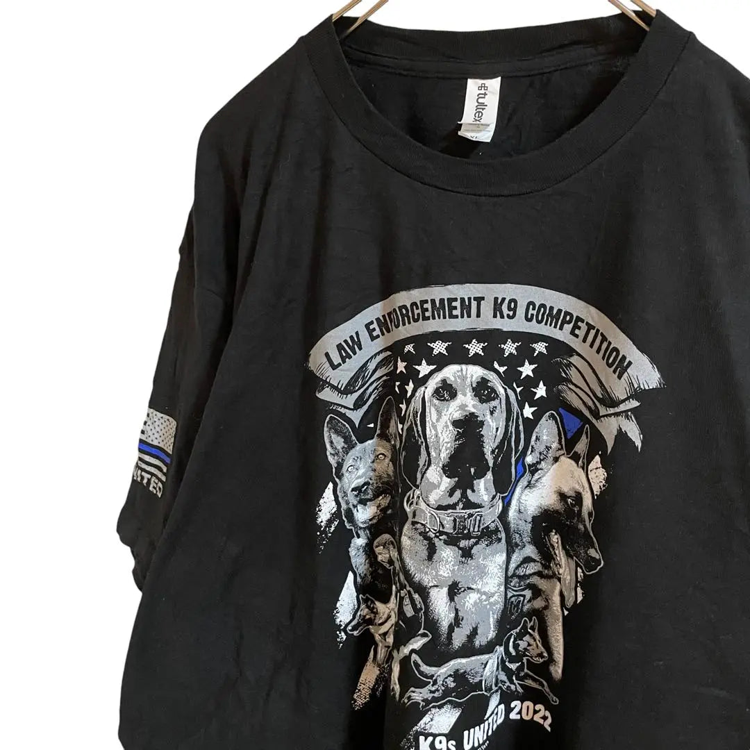 Camiseta TULTEX Perro Mascota Negra XL Ropa Vintage Hombre