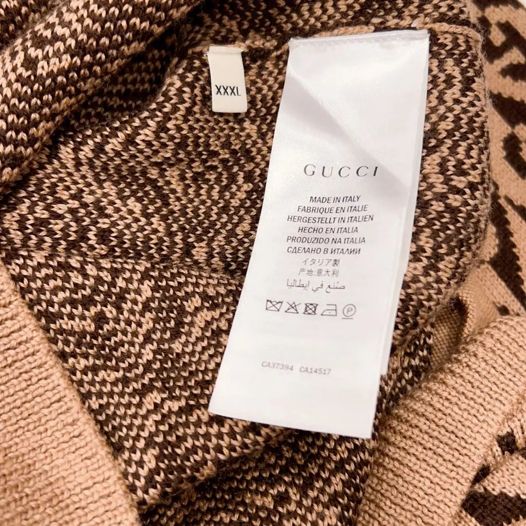 Unused GUCCI Gucci logo pattern cardigan 4L