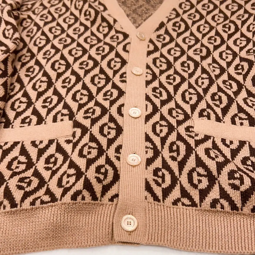 Unused GUCCI Gucci logo pattern cardigan 4L