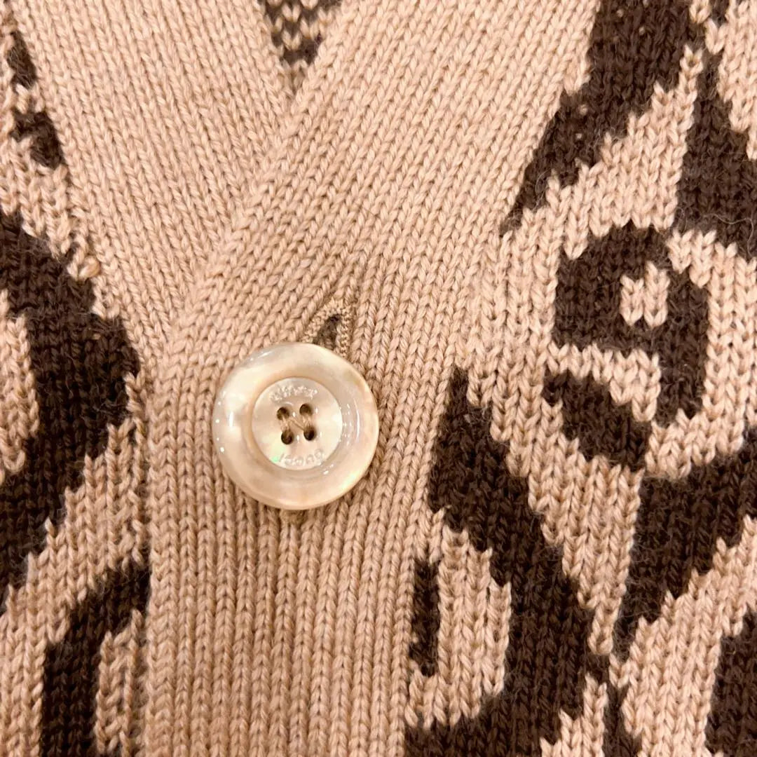 Unused GUCCI Gucci logo pattern cardigan 4L