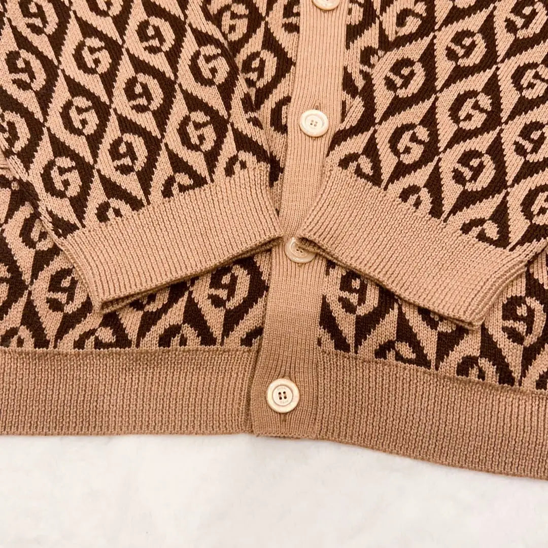 Unused GUCCI Gucci logo pattern cardigan 4L