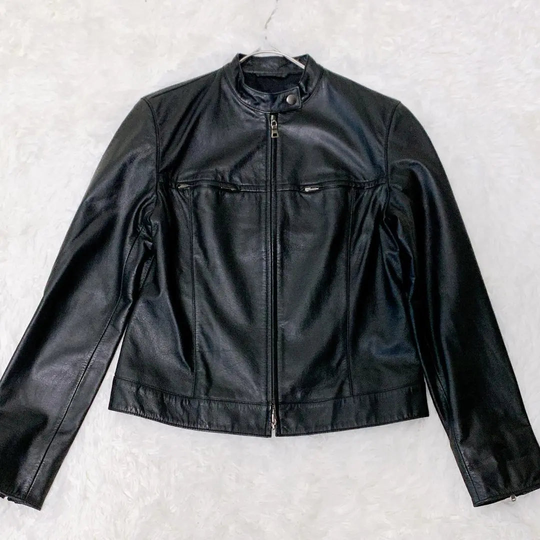 Beautiful condition ✨ANAYI ANAYI Cowhide Leather Jacket Single Full Zip Black M | 美品✨ANAYI 　アナイ　牛革　レザージャケット　シングル　フルジップ　黒　M