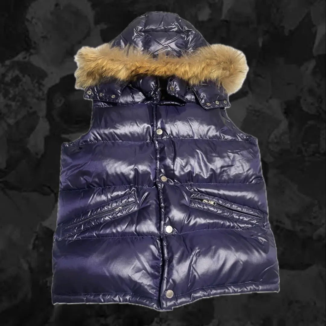 archive fur down jacket, glossy, short length, Heisei Y2K 00s older brother type