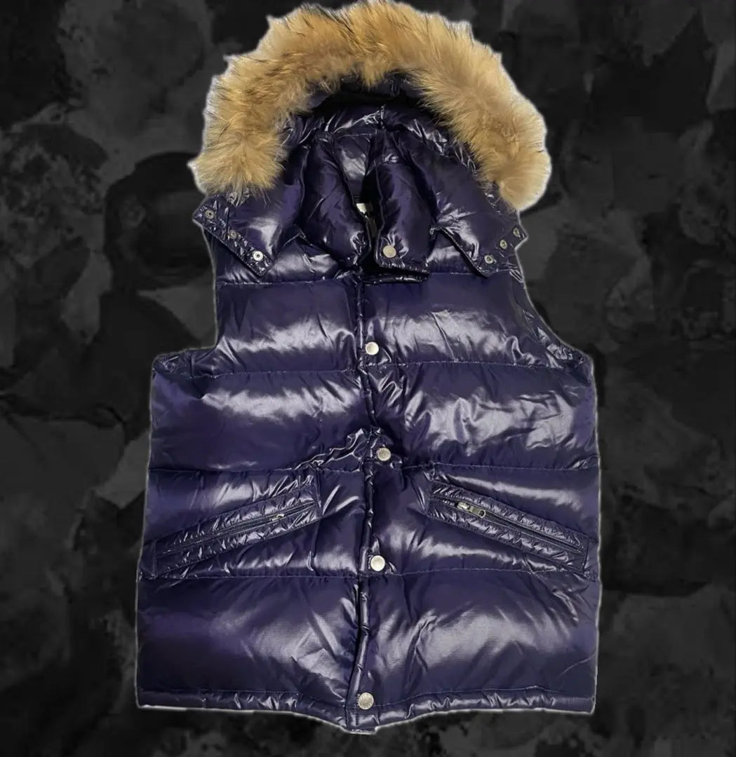 archive fur down jacket, glossy, short length, Heisei Y2K 00s older brother type