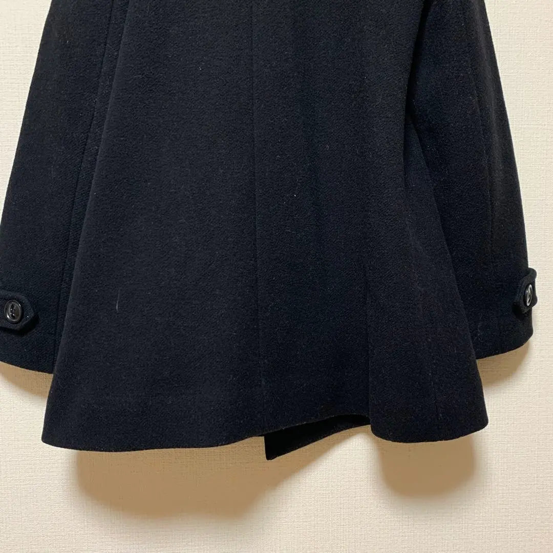 [Carnelian] Wool blend women's coat, autumn/winter, simple, black, M | 【カーネリアン】ウール混レディースコート 秋冬 シンプル ブラック M