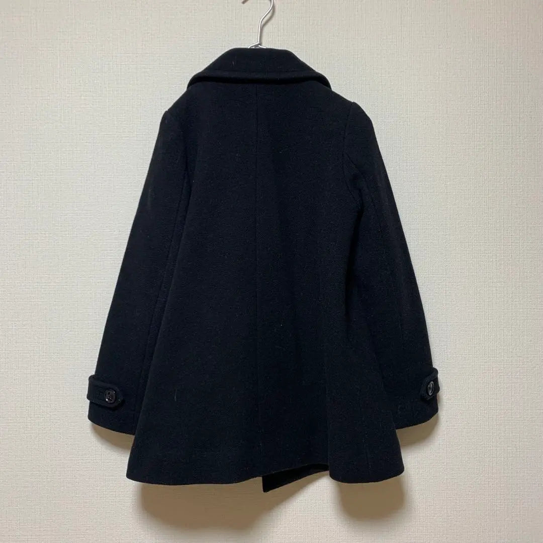 [Carnelian] Wool blend women's coat, autumn/winter, simple, black, M | 【カーネリアン】ウール混レディースコート 秋冬 シンプル ブラック M