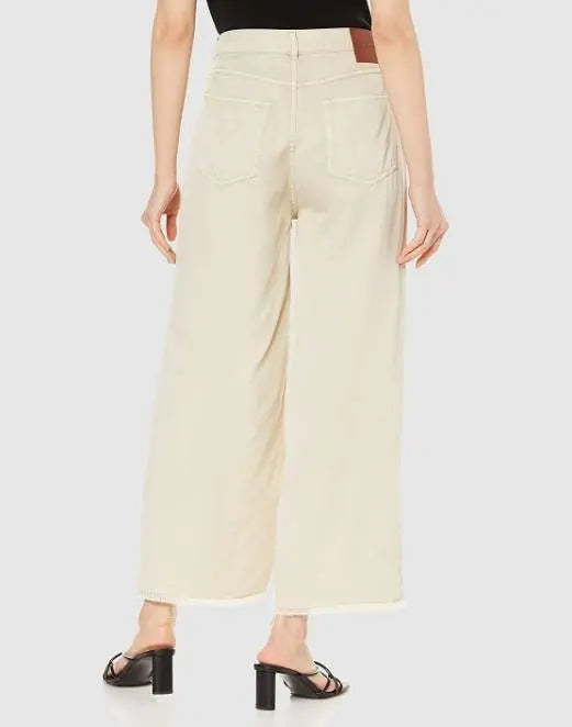 Pantalones Desigual Casual Anchos Blancos Para Mujer