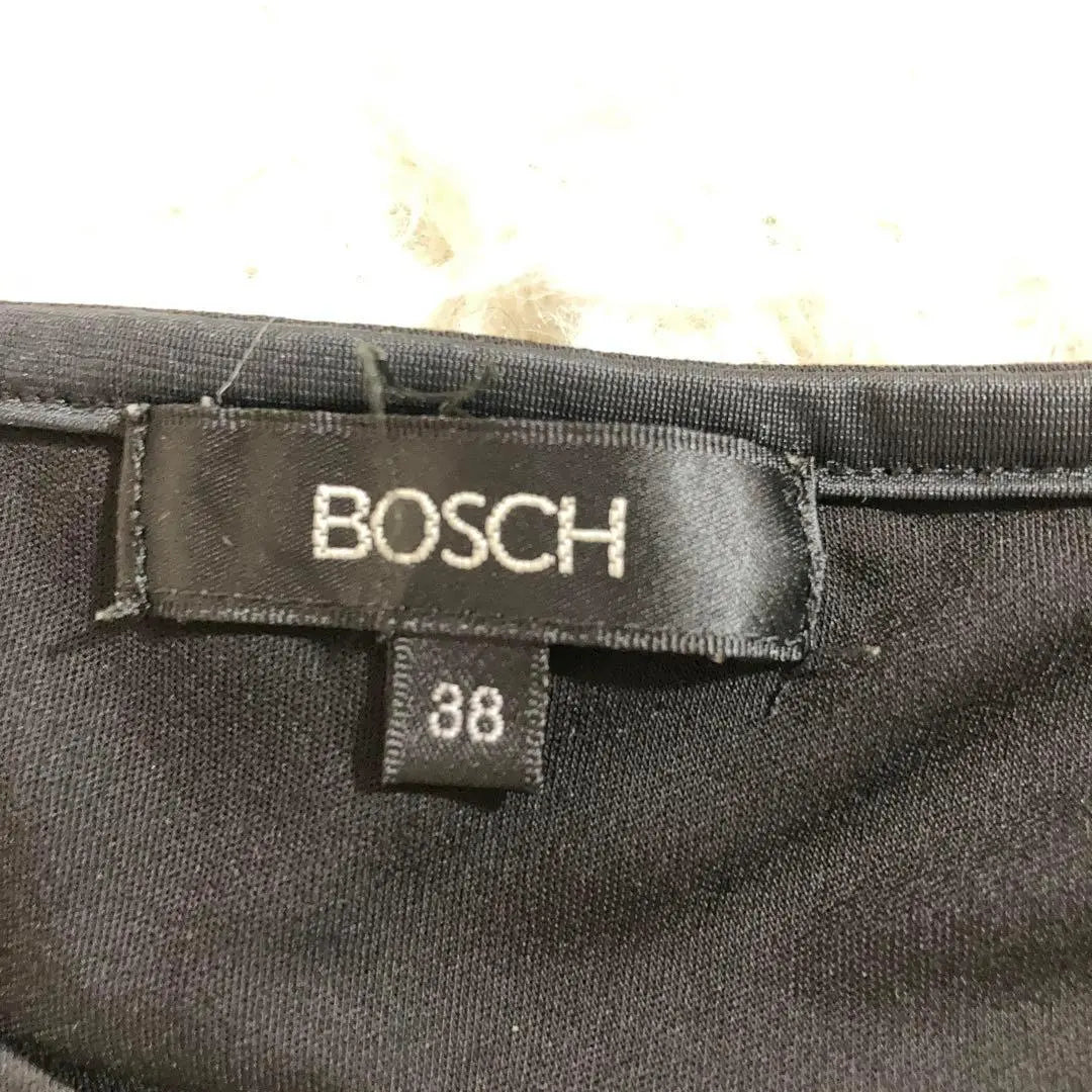 Beauty Bosch Blusa de manga corta con sierra cortada Tria Setate Fabricada en Japón 38 m | 美品 ボッシュ 半袖カットソー ブラウス トリアセテート 38 M