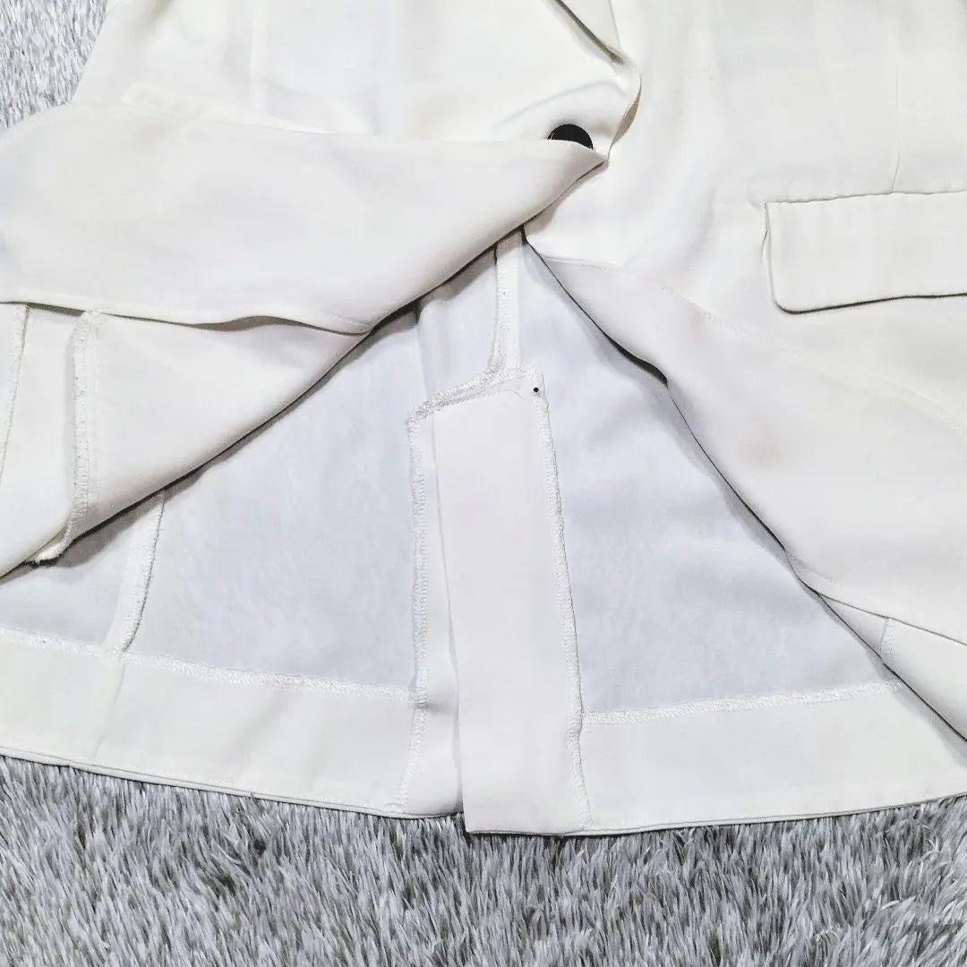 [Lacolle] Tailored vest off-white with pockets size M