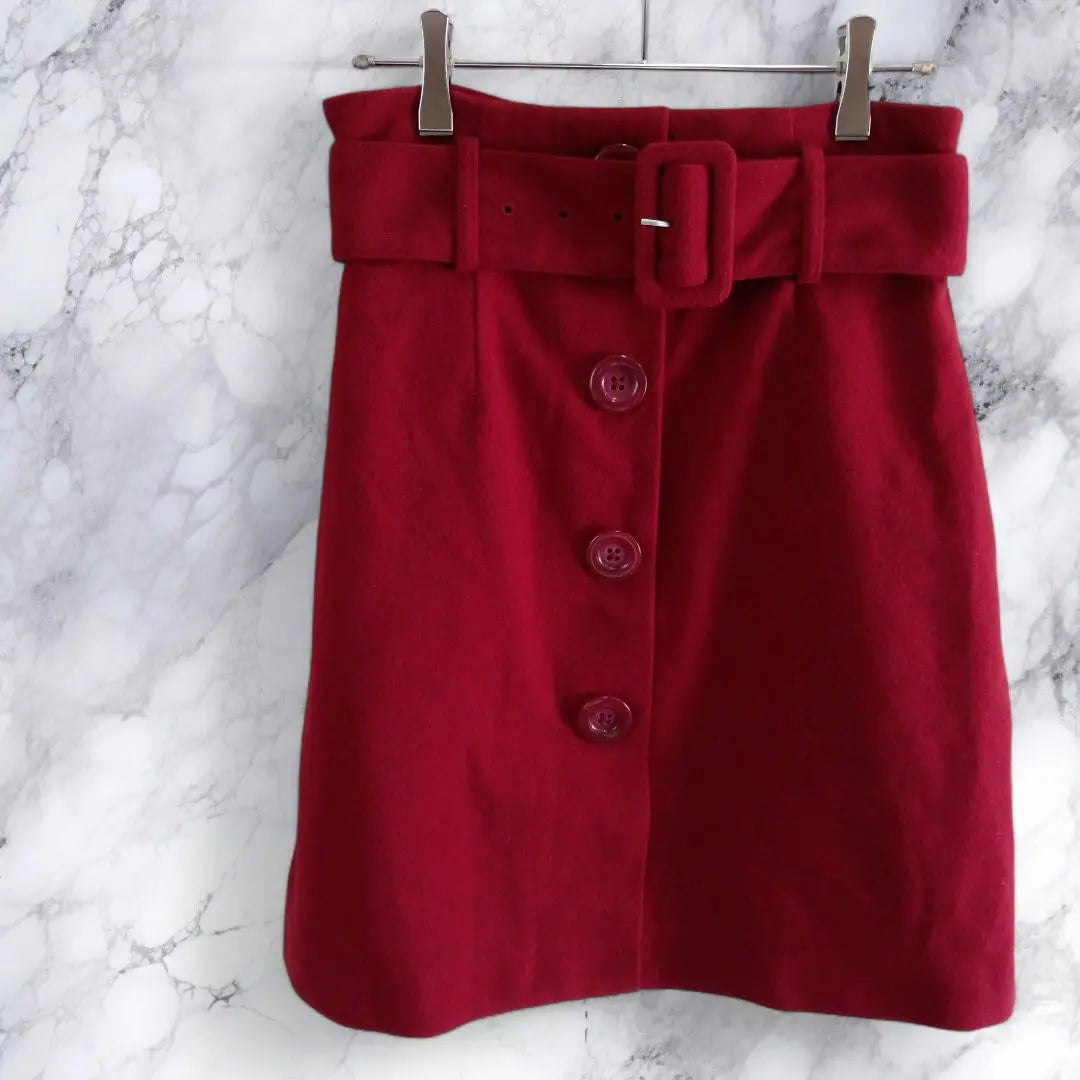 ◆Dazlin◆ Mini skirt M with belt, pocket, trapezoid, spring, autumn and winter ◆c1387