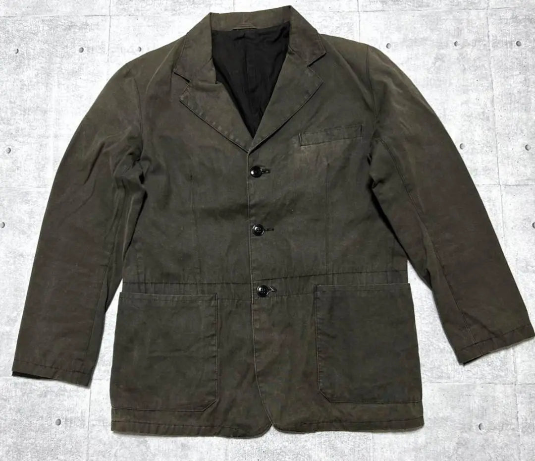 French COLAMTISS wax coating tailored jacket