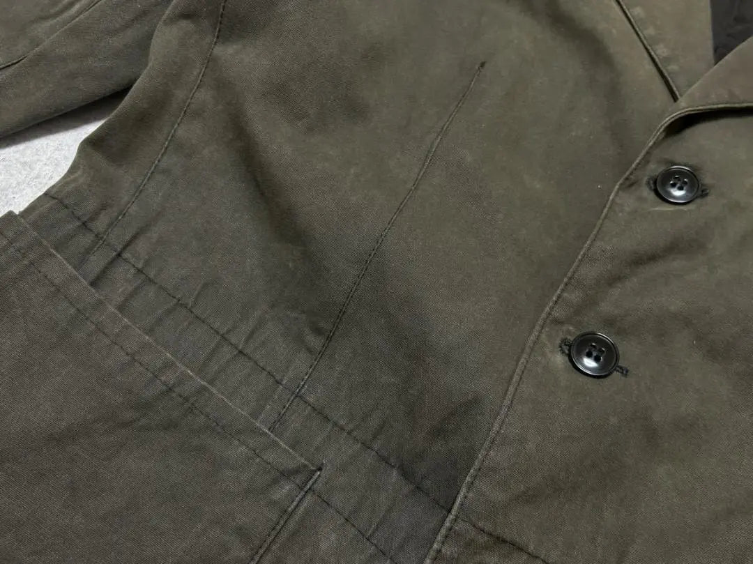 French COLAMTISS wax coating tailored jacket