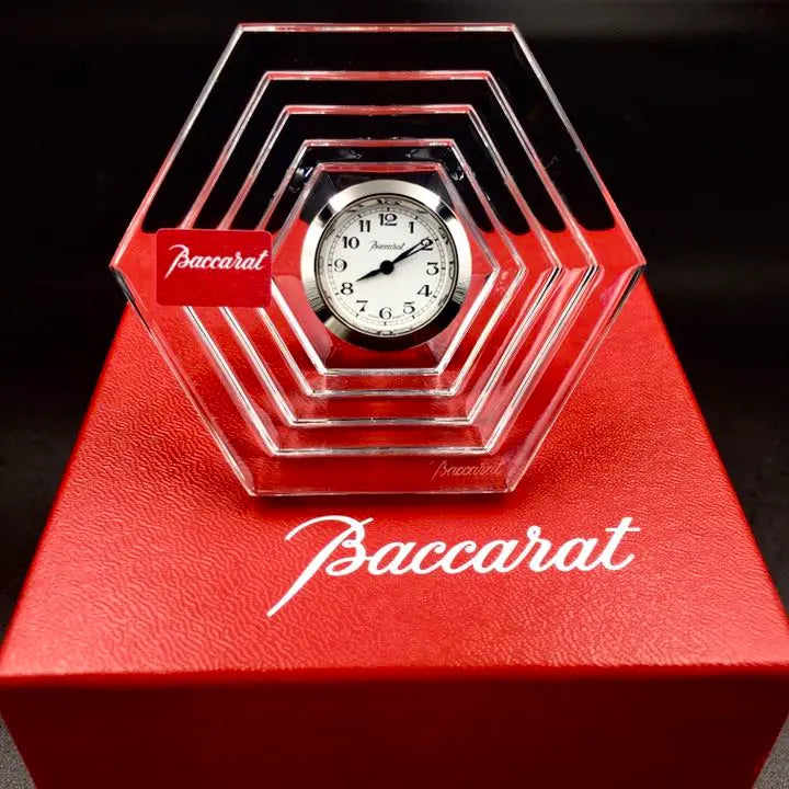 Baccarat Orsay table clock Baccarat with box tube mpr