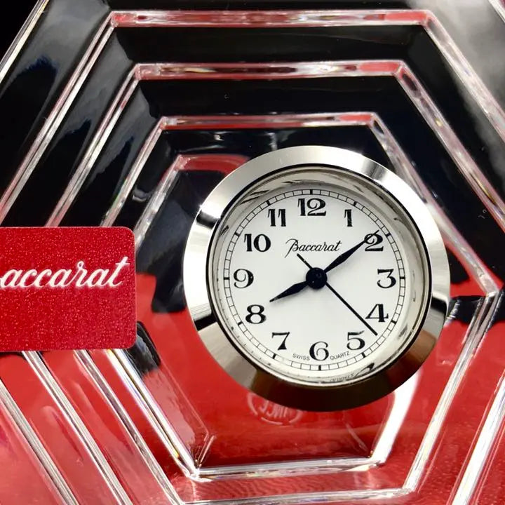 Baccarat Orsay table clock Baccarat with box tube mpr