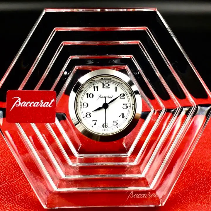 Baccarat Orsay table clock Baccarat with box tube mpr