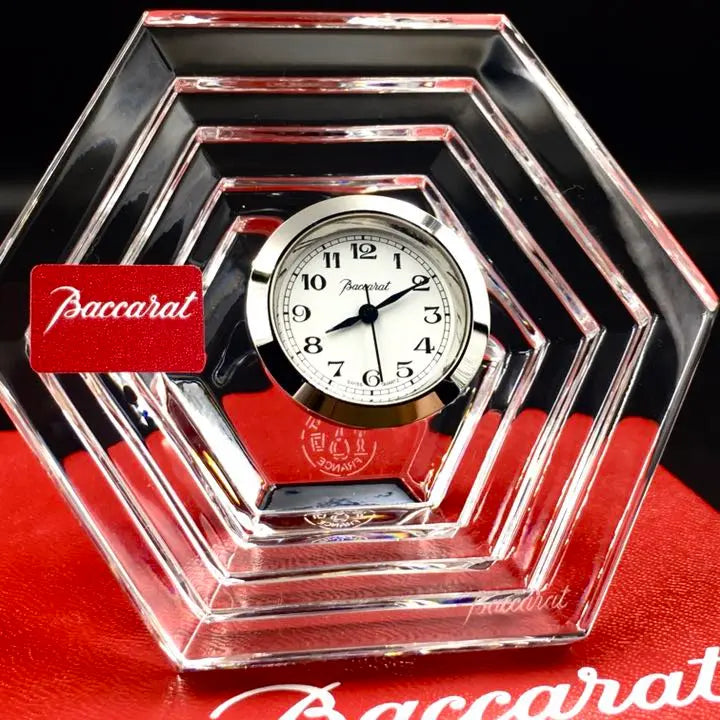 Baccarat Orsay table clock Baccarat with box tube mpr