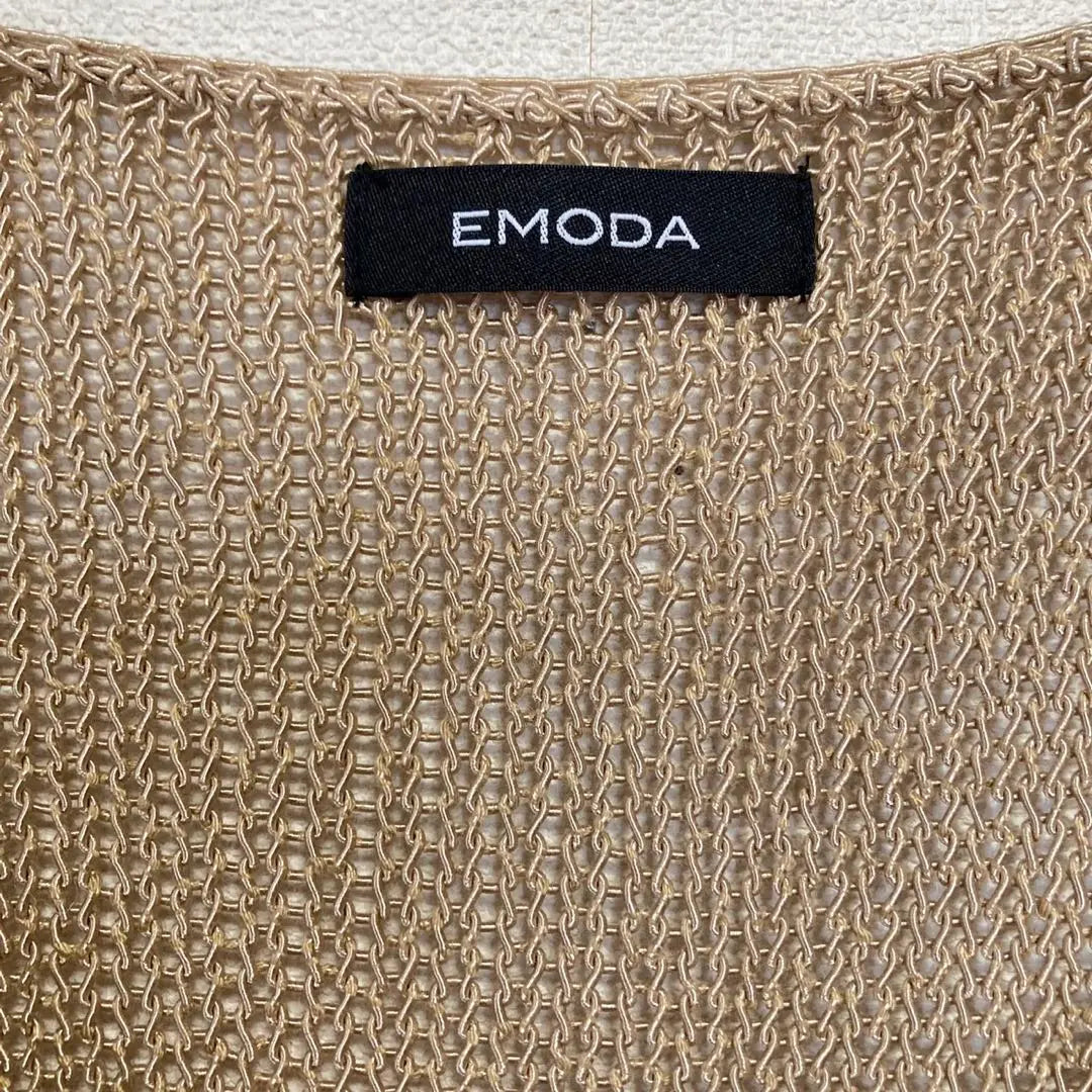 Emoda Mesh Knit (F) Long Length Beige A0770 | エモダ メッシュニット （F） ロング丈 ベージュ a0770