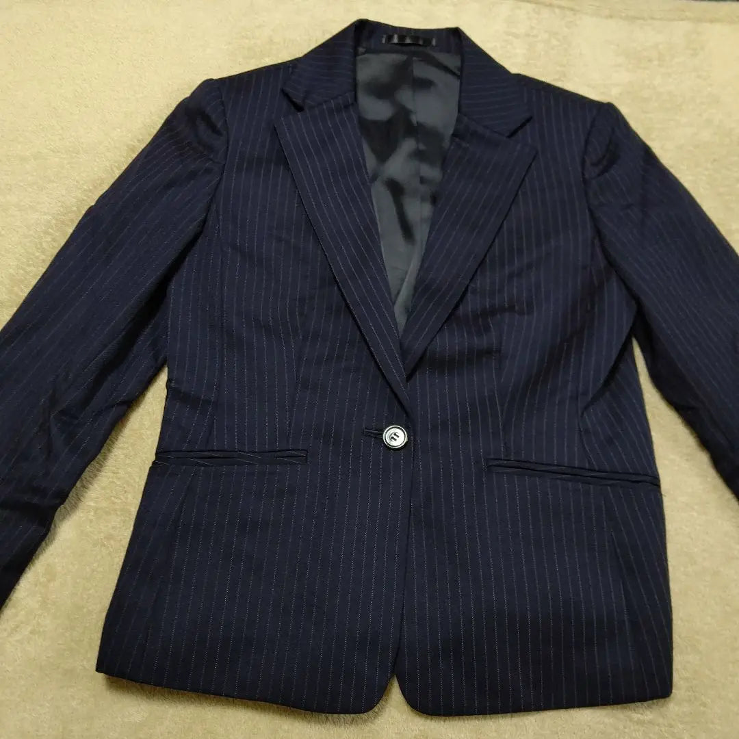 Jacket striped black S-M size button