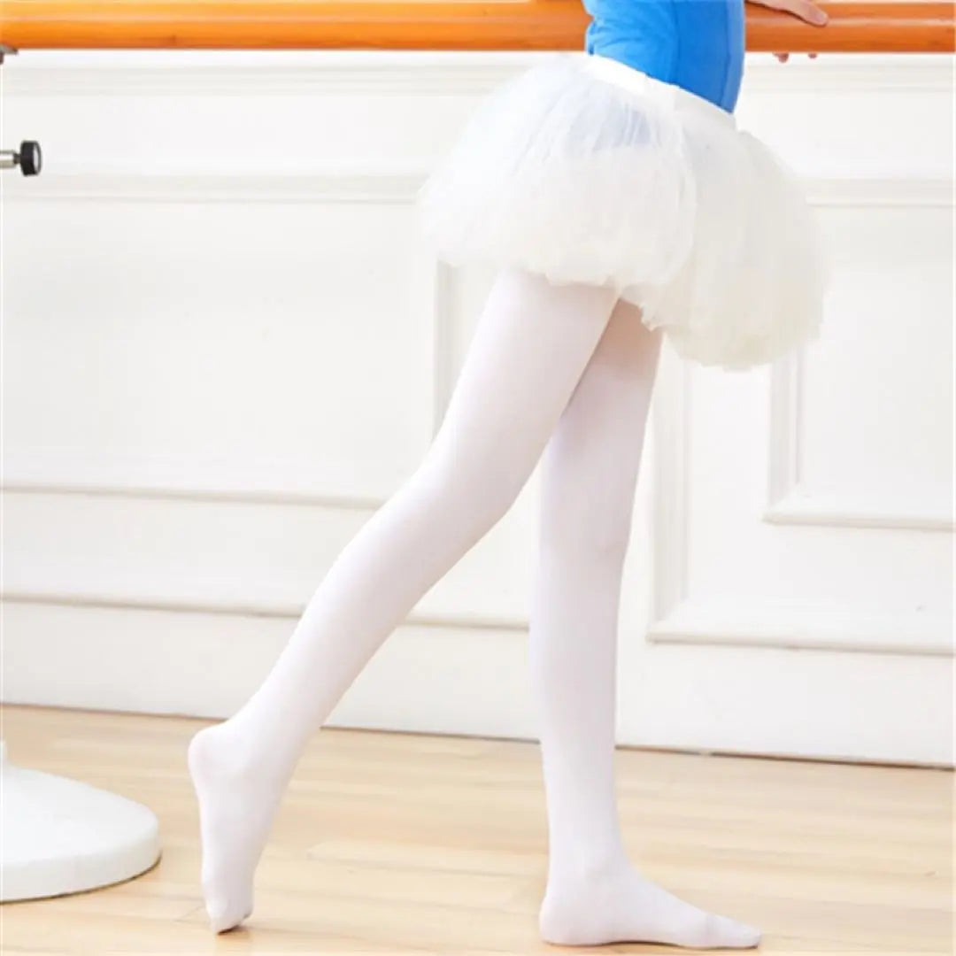 ⭐️Anonymous delivery⭐️Kids Ballet Hole Tights White Skin Tone Recital Rhythmic Gymnastics Dance