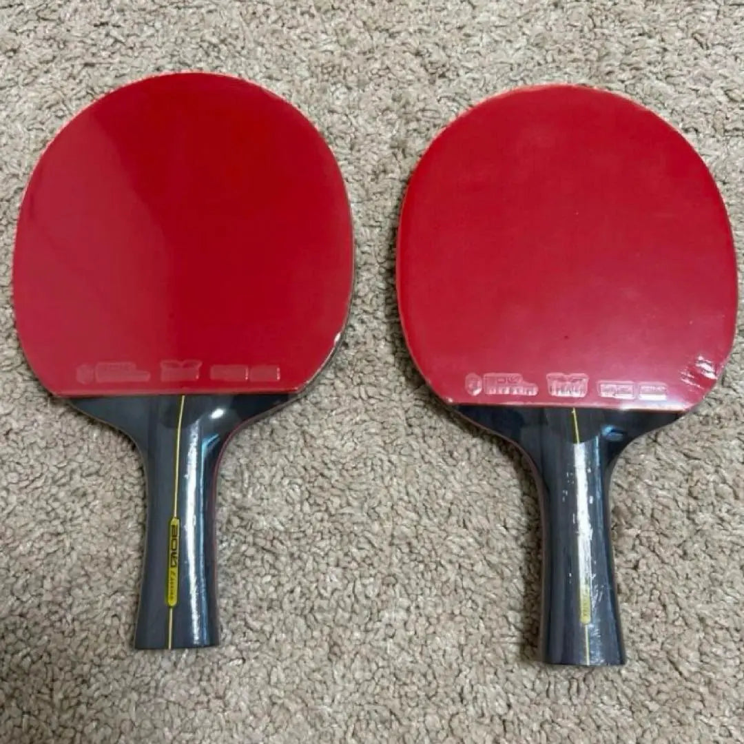 ✨Stock 2✨ Table tennis set Racket Shake hand Red Black Case included 768