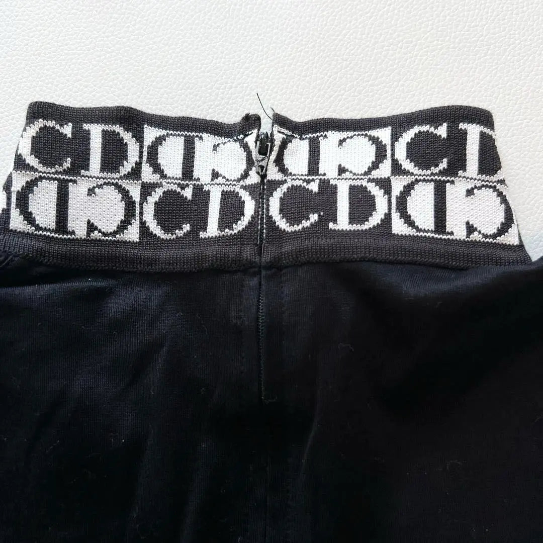 Christian Dior Sports High Neck Cut and Sew Long Sleeve Logo