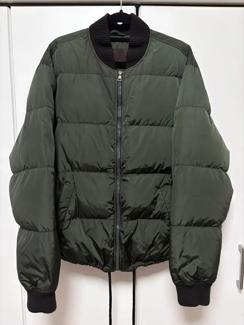 prada down blouson military green