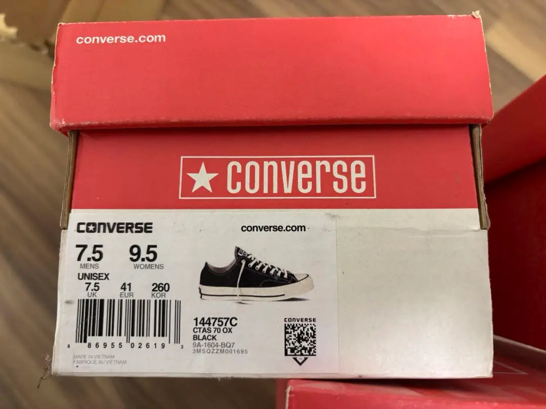 Genuine Converse Chuck Taylor CT70 26cm Black Low Cut