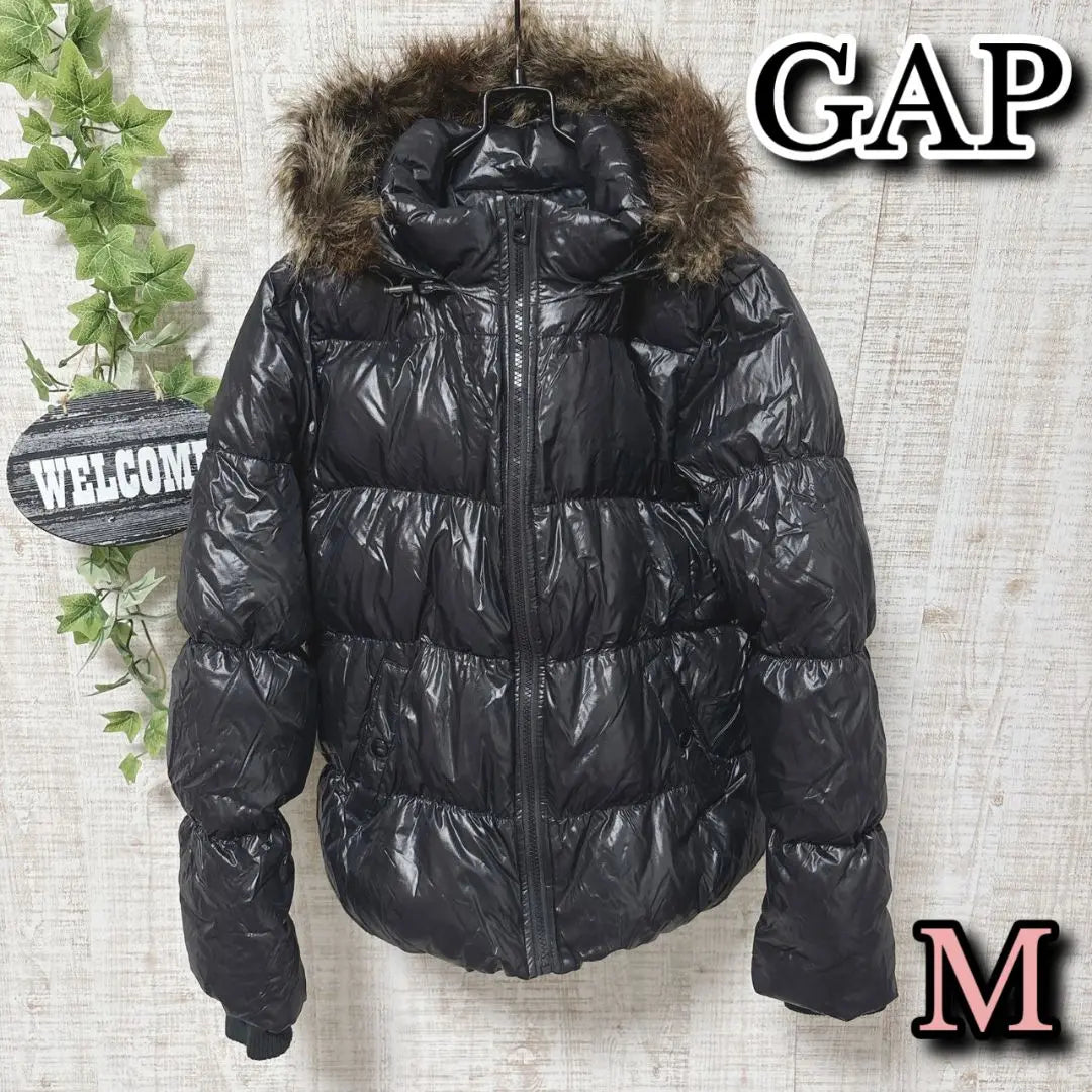 [GAP] Gap Jacket M Chaqueta de plumas Capucha de piel negra