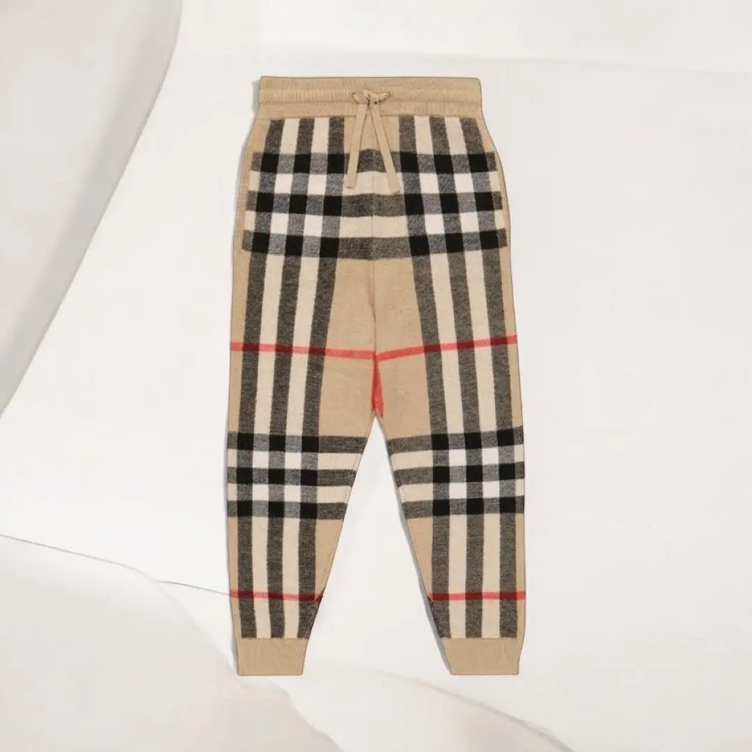 New ★ Burberry Check Wool Cashmere Sweatpants