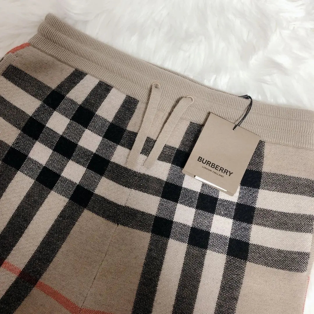 New ★ Burberry Check Wool Cashmere Sweatpants