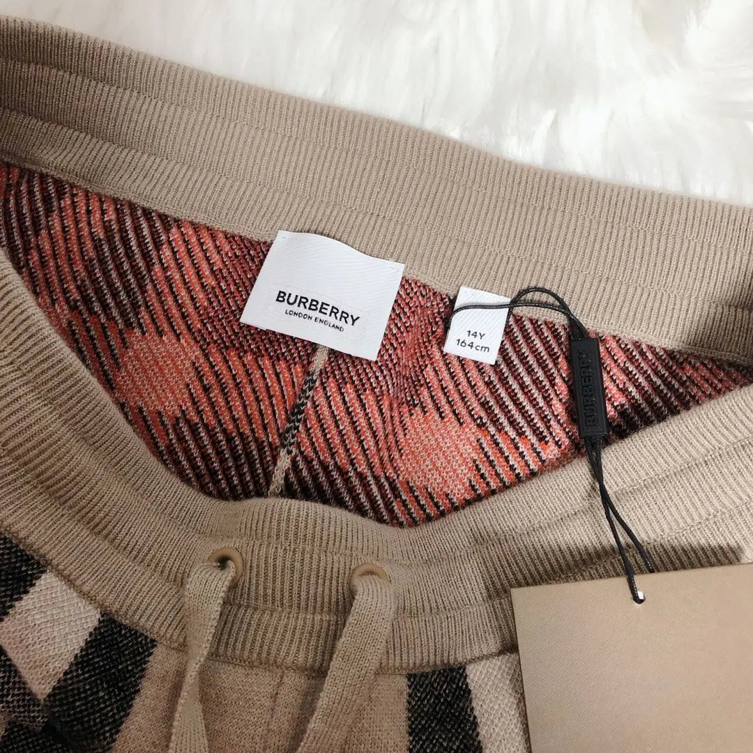 New ★ Burberry Check Wool Cashmere Sweatpants