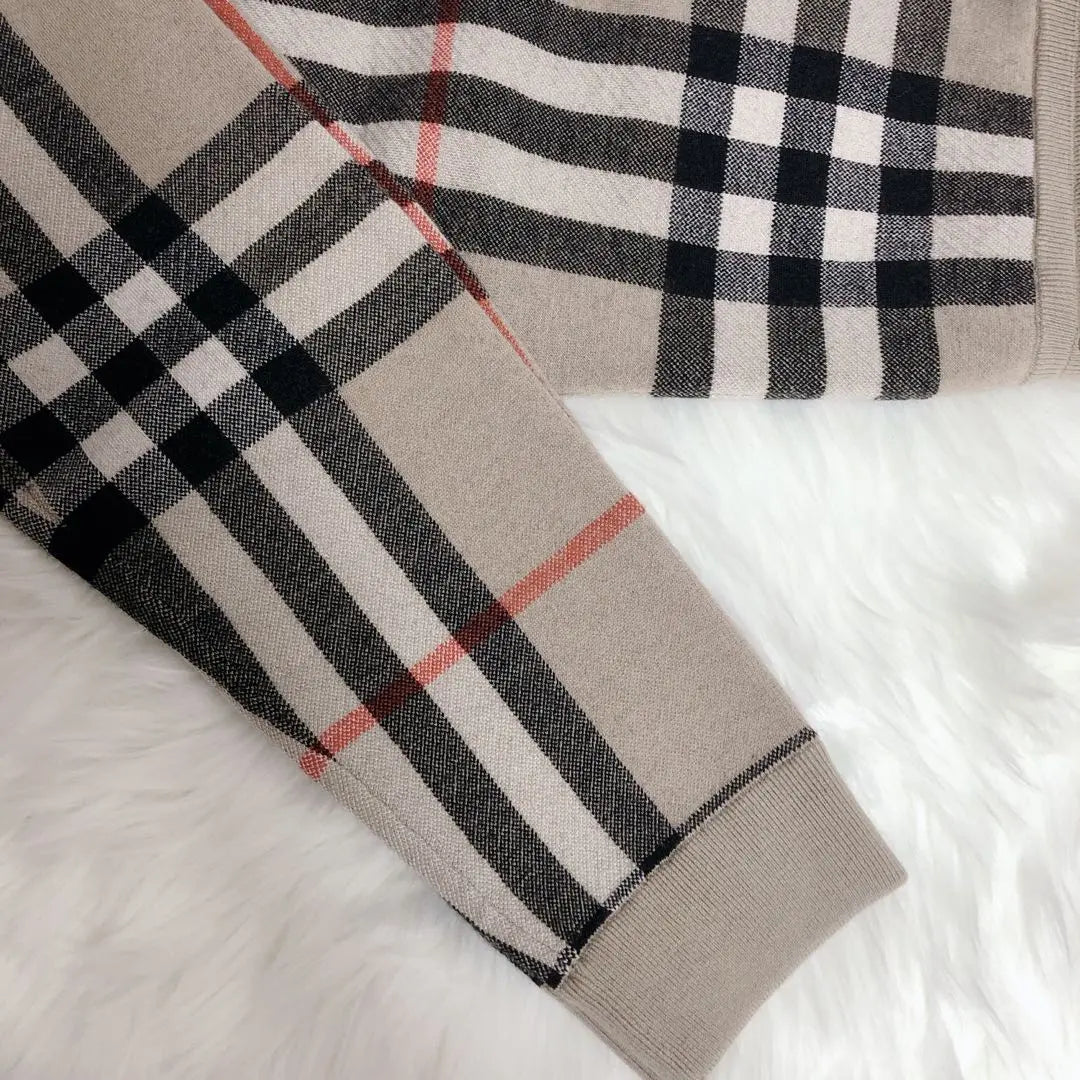 New ★ Burberry Check Wool Cashmere Sweatpants