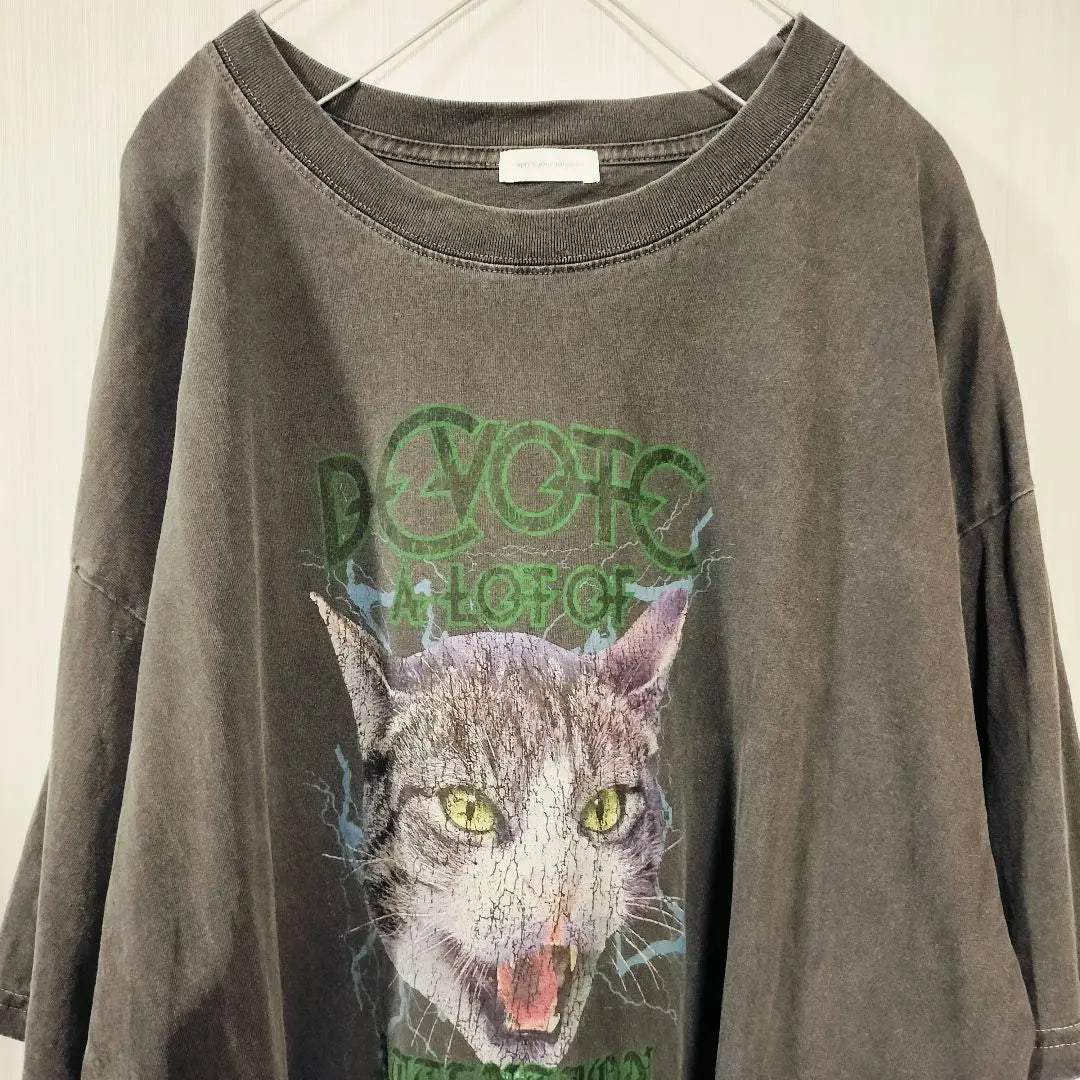 Après Jour Mignon Big Size T-shirt Print Gray XL Anonymous Delivery