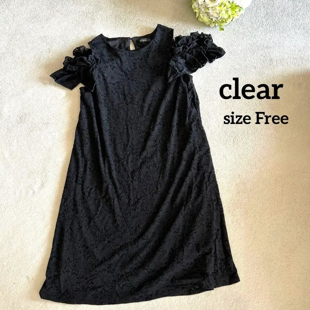 [Beautiful goods] Clear off shoulder formal dress party beautiful eyes | 【美品】clear オフショルダーフォーマルワンピース　パーティー　綺麗目