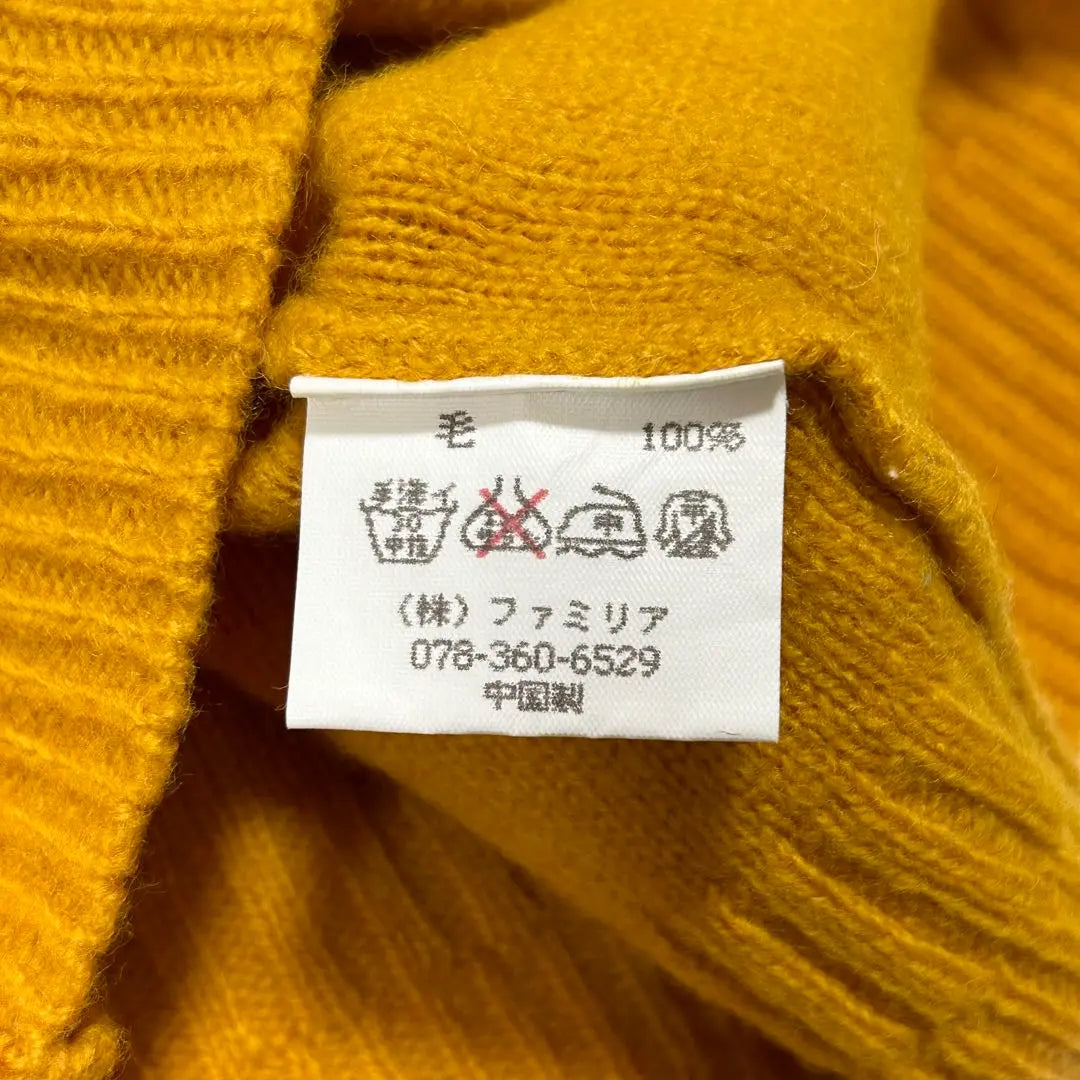 flocon de neige flower embroidery knit mustard yellow size 2