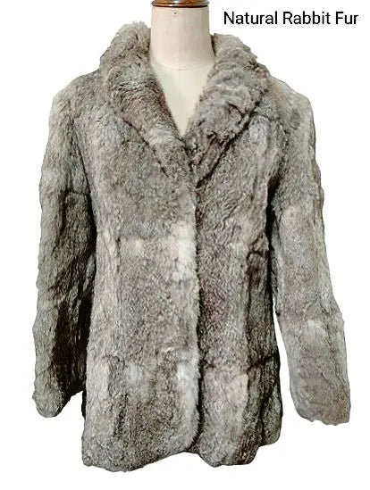 Natural Rabbit Fur Real Fur Coat Vintage