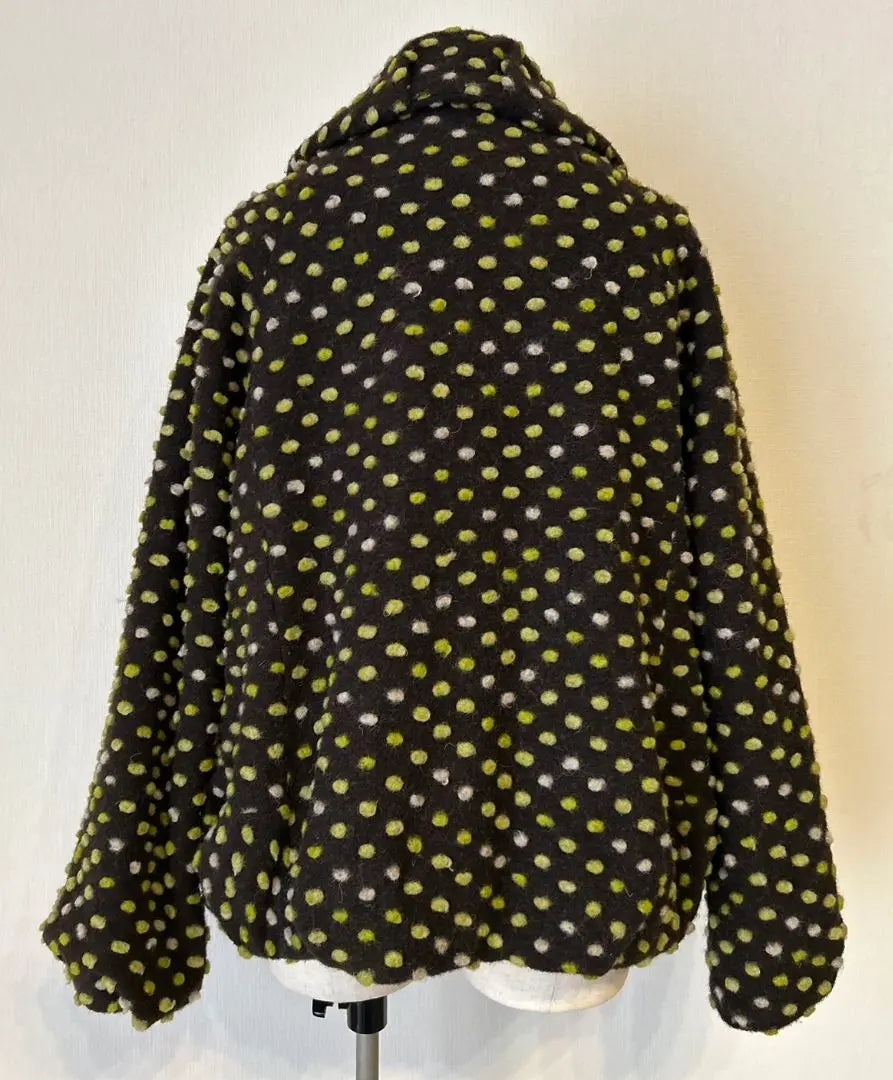 ★Rare, beautiful condition★Jacket coat ZAZA dot fluffy volume