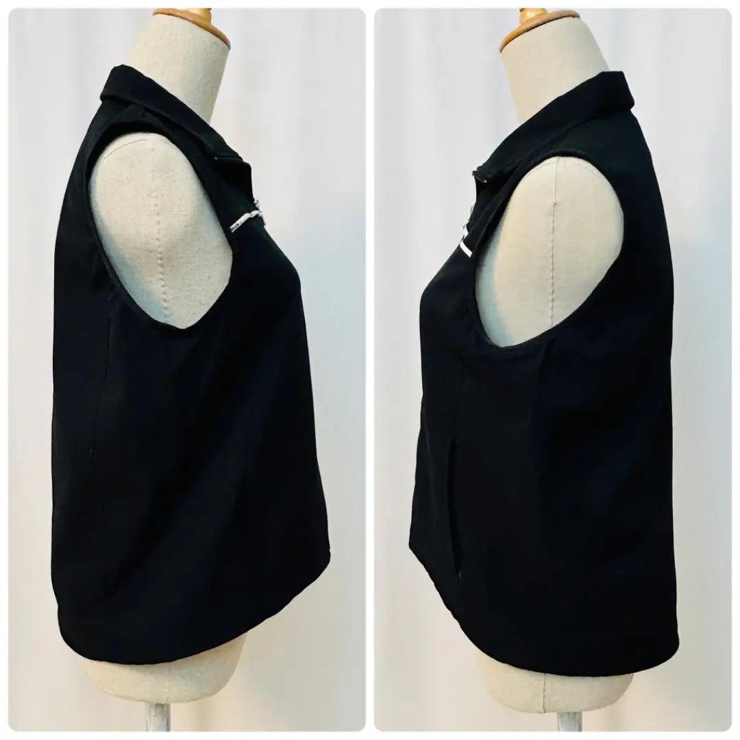 [Popular product] Ellese Logo Line Design Black Sleeveless Cut and Sew | 【人気商品】エッレセ ロゴラインデザイン ブラック ノースリーブカットソー