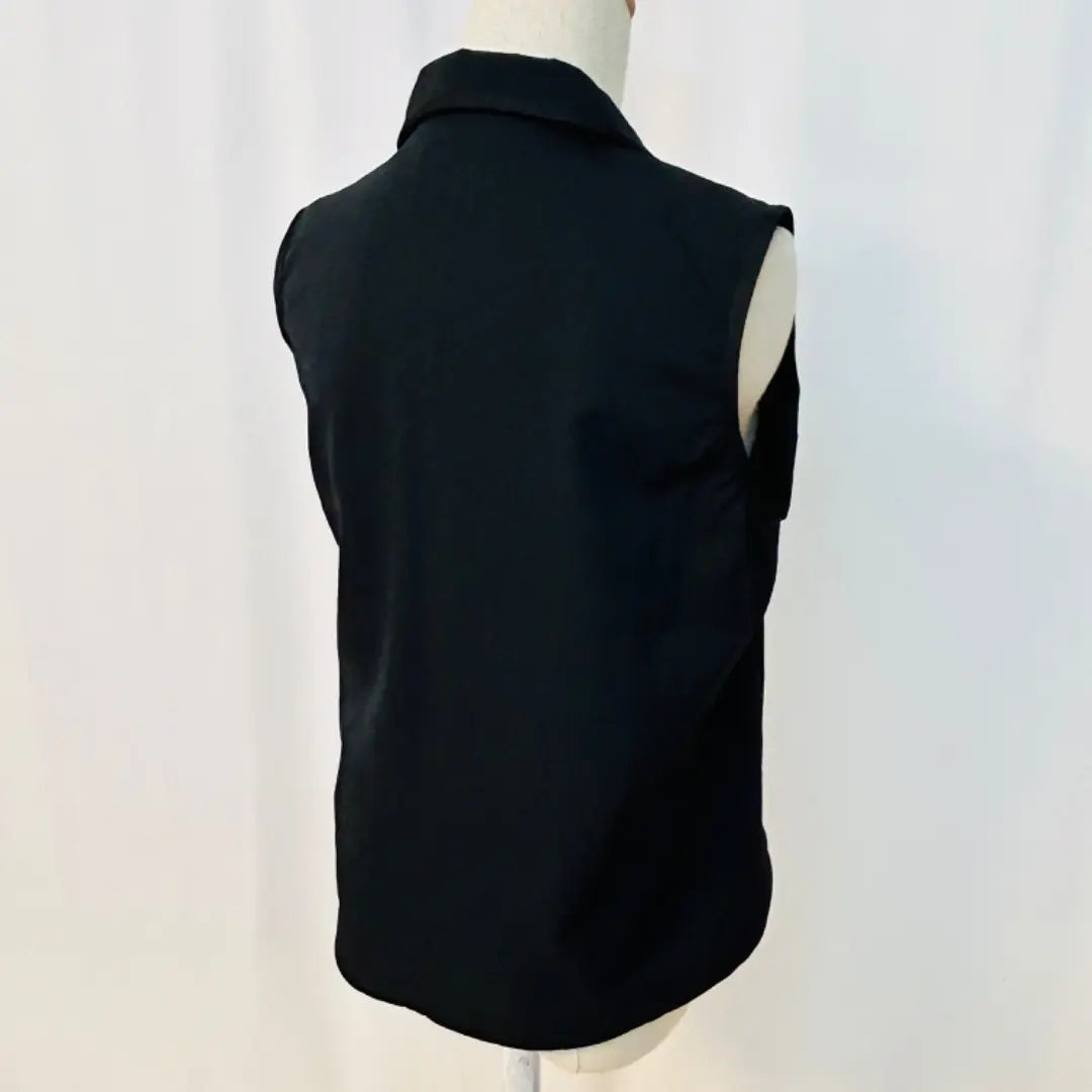 [Popular product] Ellese Logo Line Design Black Sleeveless Cut and Sew | 【人気商品】エッレセ ロゴラインデザイン ブラック ノースリーブカットソー