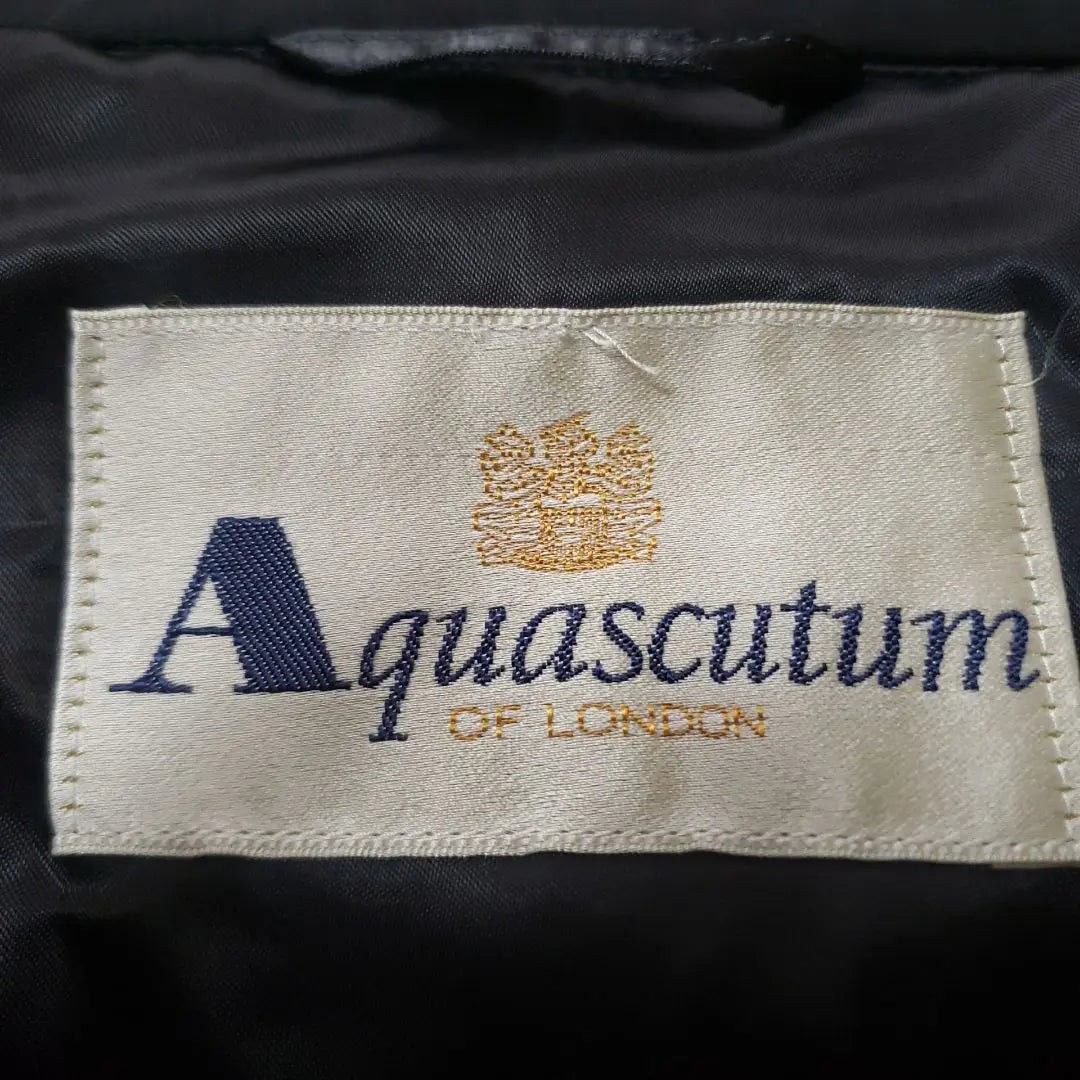 Aquascutum [9] Women's Blouson Outerwear Filling Black Waist Tightening