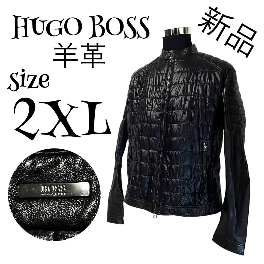 [New] [52] HUGO BOSS Leather Down Jacket for Men | 【新品】【52】HUGO BOSS レザーダウンジャケット メンズ