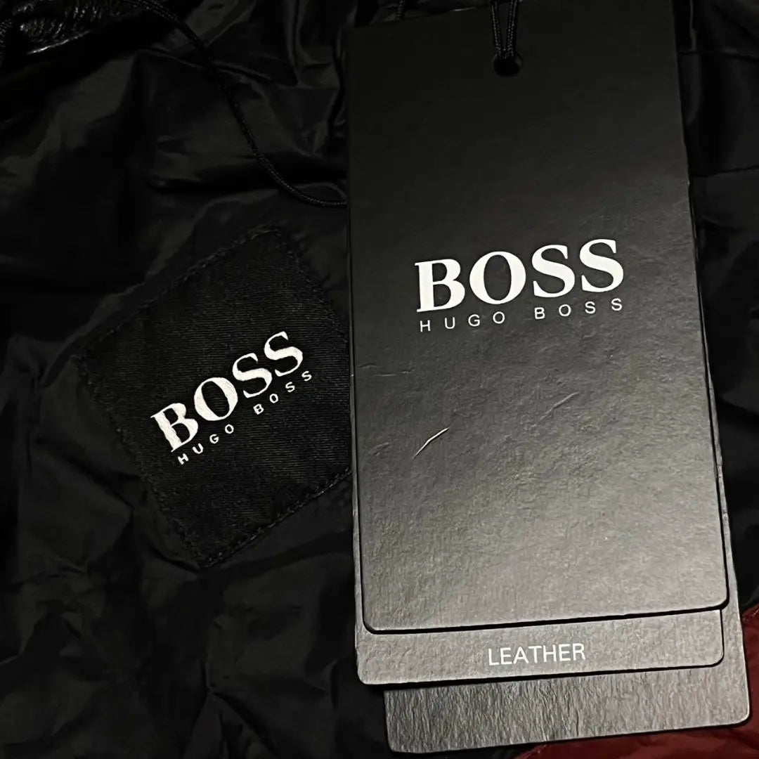 [New] [52] HUGO BOSS Leather Down Jacket for Men | 【新品】【52】HUGO BOSS レザーダウンジャケット メンズ