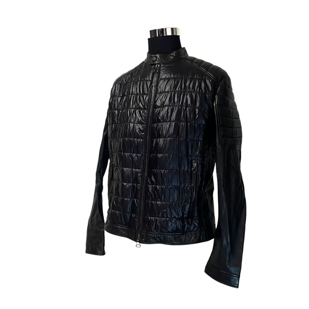 [New] [52] HUGO BOSS Leather Down Jacket for Men | 【新品】【52】HUGO BOSS レザーダウンジャケット メンズ